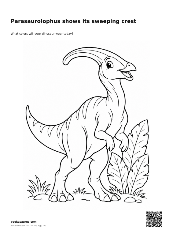 Parasaurolophus shows its sweeping crest