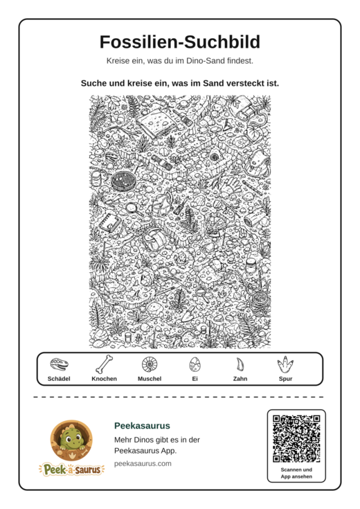 Fossilien-Suchbild
