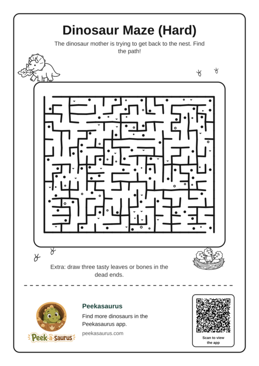 Dinosaur Maze (Hard)
