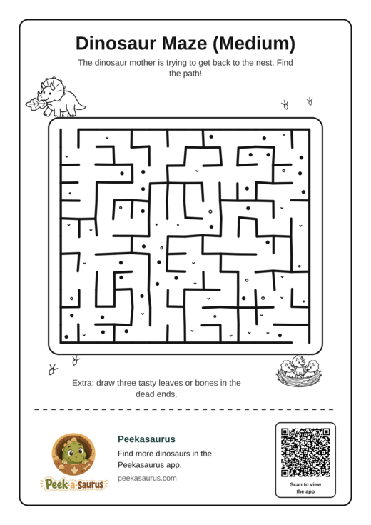 Dinosaur Maze (Medium)
